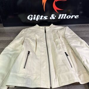 Pelle Studio Women's Ivory Leather Jacket XL